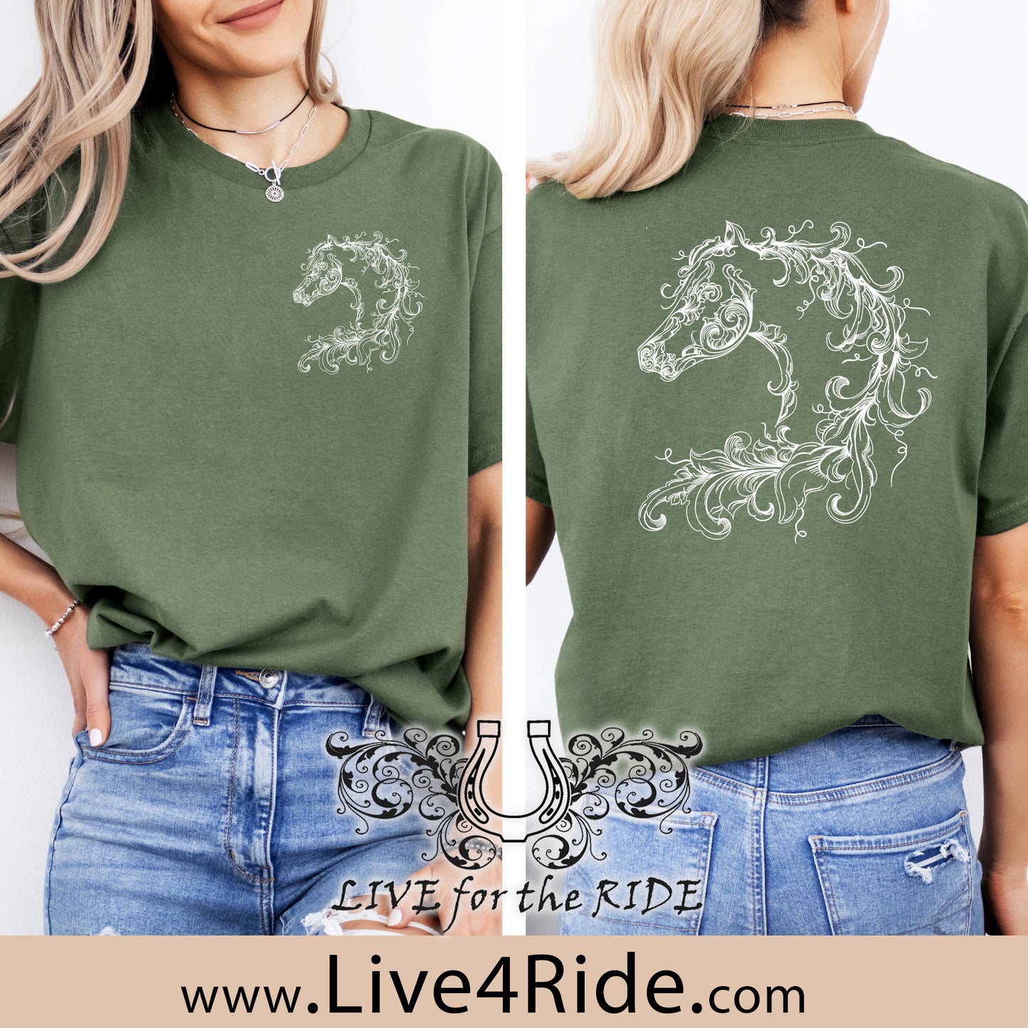 Scroll Horse Short Sleeve T-Shirt