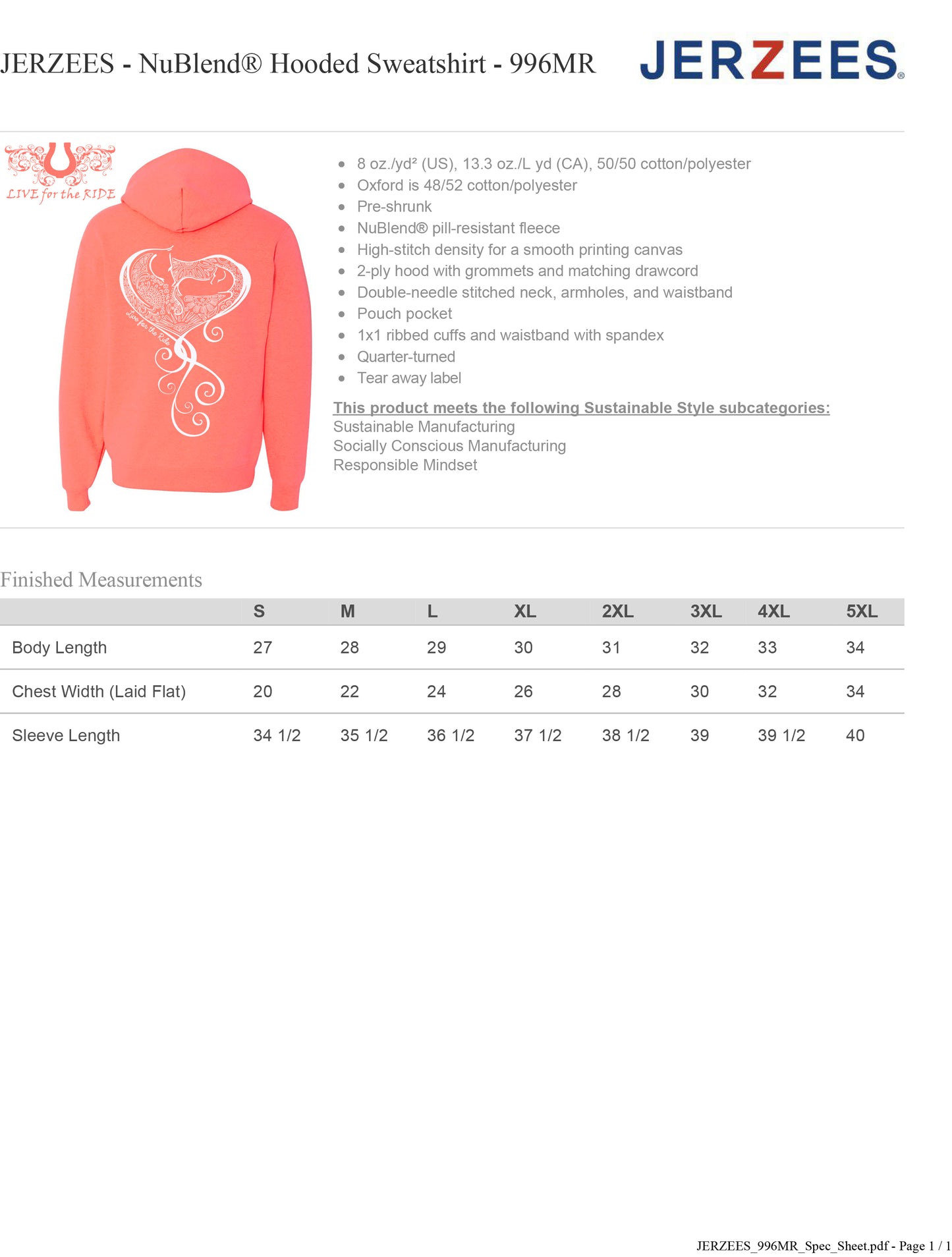 Baby Girl Hoodie Heather Coral
