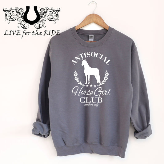 Anti Social Horse Girl Club Crewneck Sweatshirt
