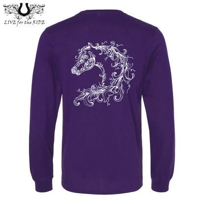 Scroll Horse Long Sleeve Tee