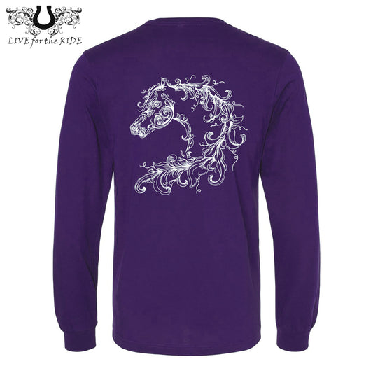 Scroll Horse Long Sleeve Tee