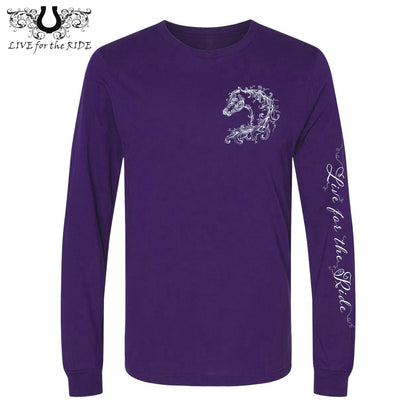 Scroll Horse Long Sleeve Tee