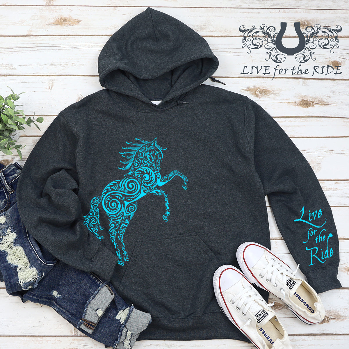 Paisley Horse Hoodie
