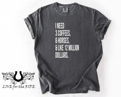 I Need 3 Coffees, 6 Horses, & Like 12 Million Dollars