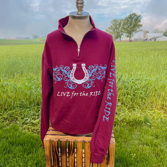 Lucky Horseshoe 1/4 Zip Sweatshirt
