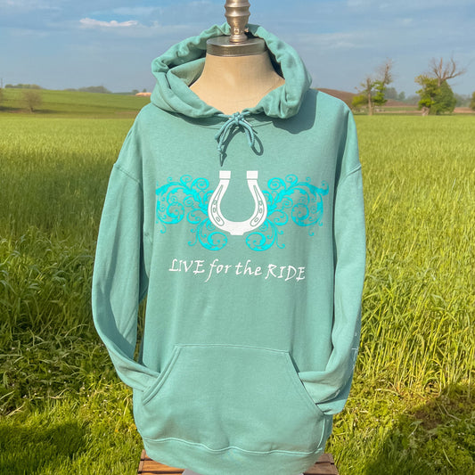 Lucky Horseshoe Hoodie Sage