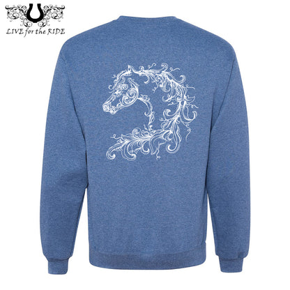 Scroll Horse Crewneck Sweatshirt