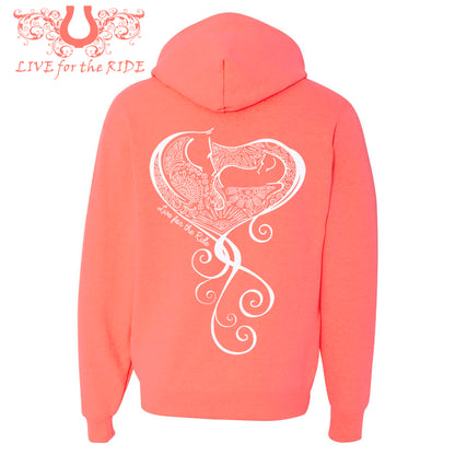 Baby Girl Hoodie Heather Coral