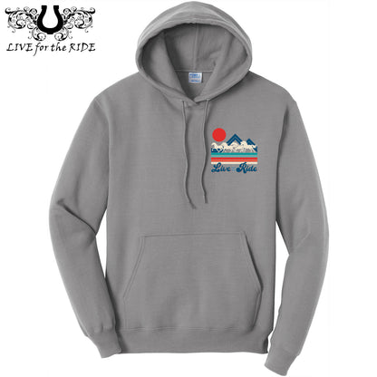 Retro Wild Horses Hoodie (Grey)
