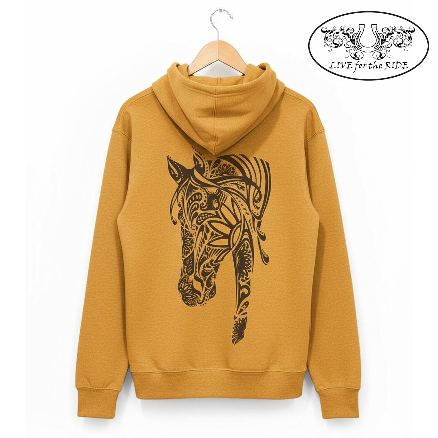 BOHO Horse Hoodie (Heather Mustard)