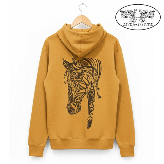 BOHO Horse Hoodie (Heather Mustard)