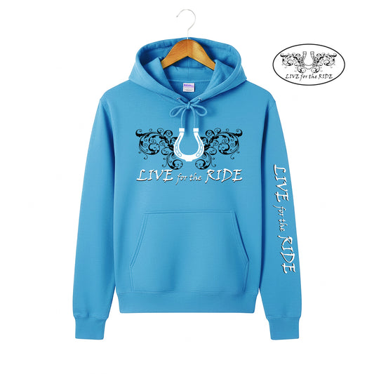 Lucky Horseshoe Hoodie Aquatic Blue
