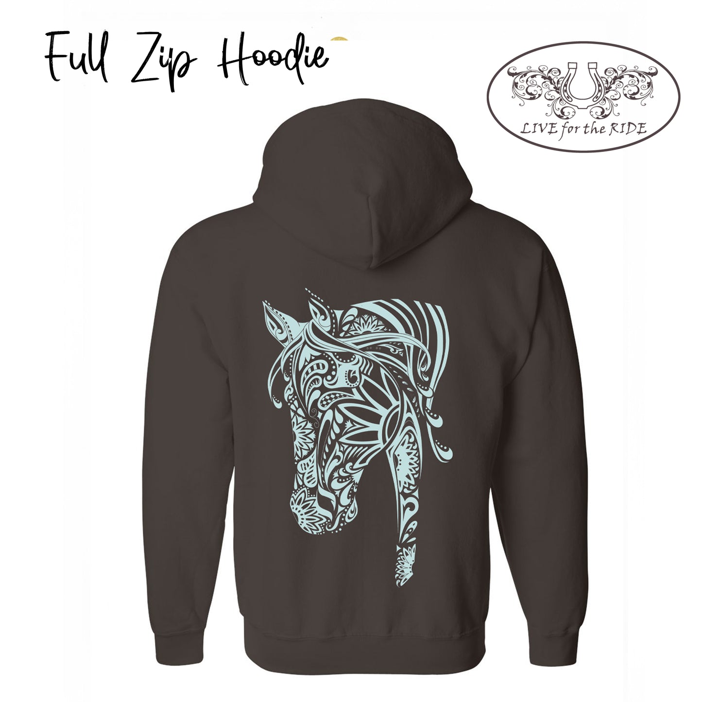 BOHO Horse Hoodie Full Zip