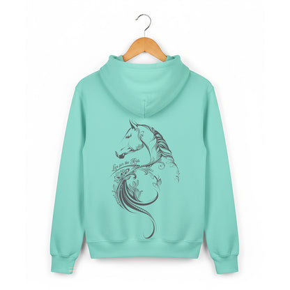 Glitzy Horse Hoodie - Celadon