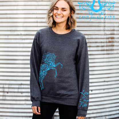 Paisley Horse Crewneck Sweatshirt