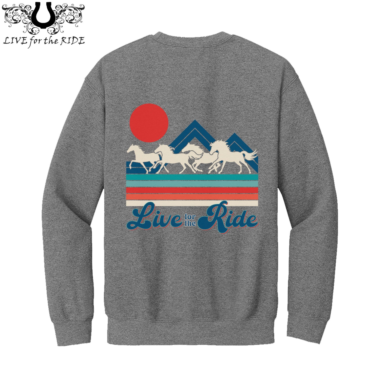 Retro Wild Horses Crewneck Sweatshirt