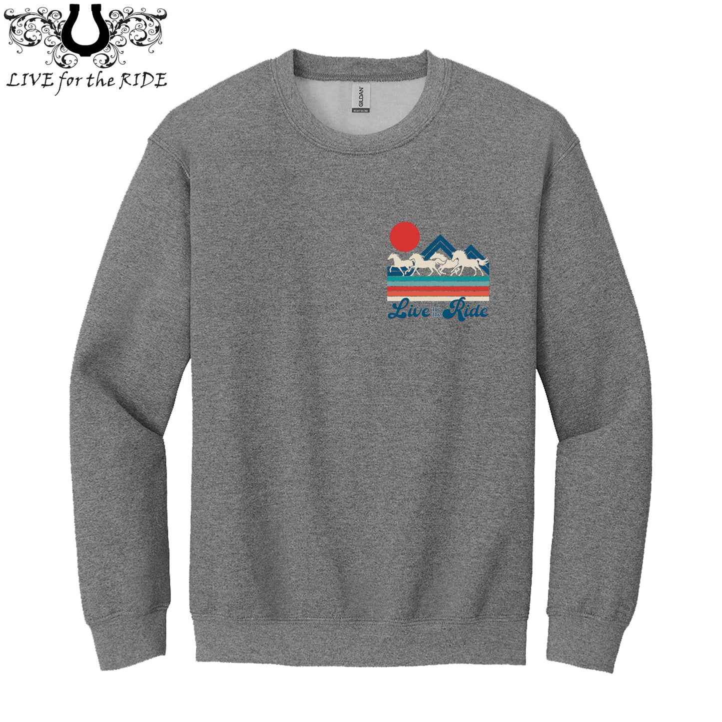 Retro Wild Horses Crewneck Sweatshirt