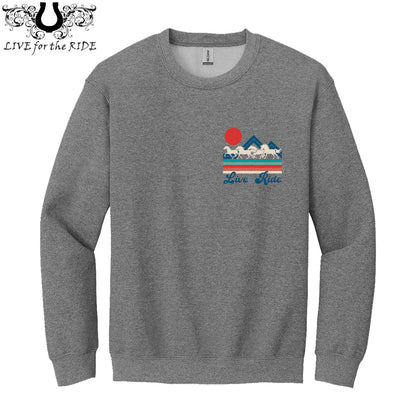 Retro Wild Horses Crewneck Sweatshirt