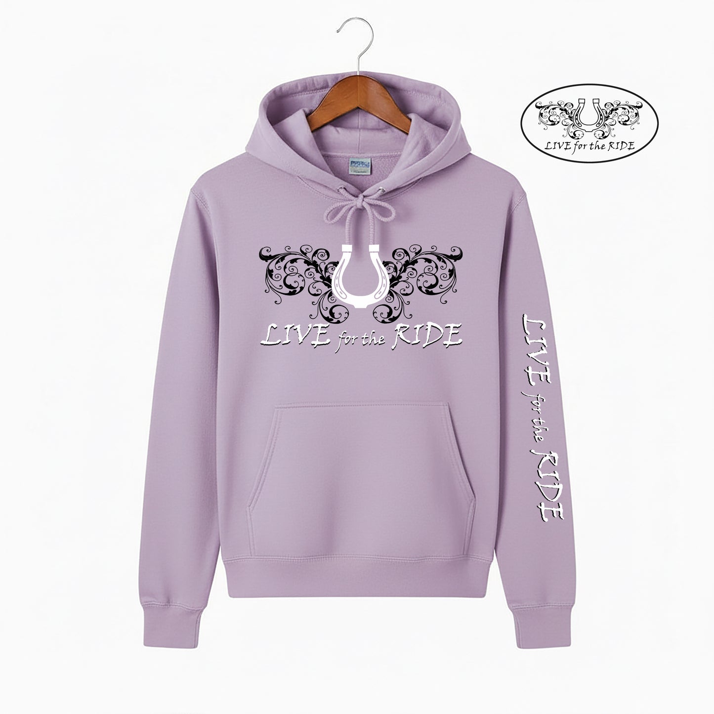 Lucky Horseshoe Hoodie Lavender