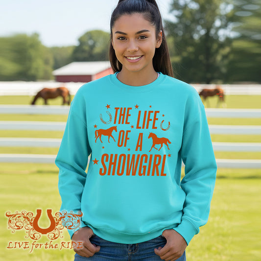 The Life of a Showgirl Horse Crewneck Sweatshirt