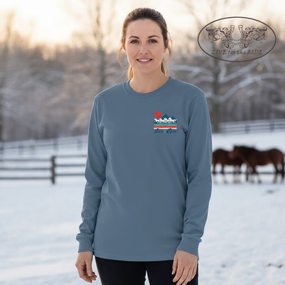 Retro Wild Horses Long Sleeve Tee