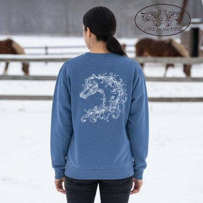 Scroll Horse Crewneck Sweatshirt