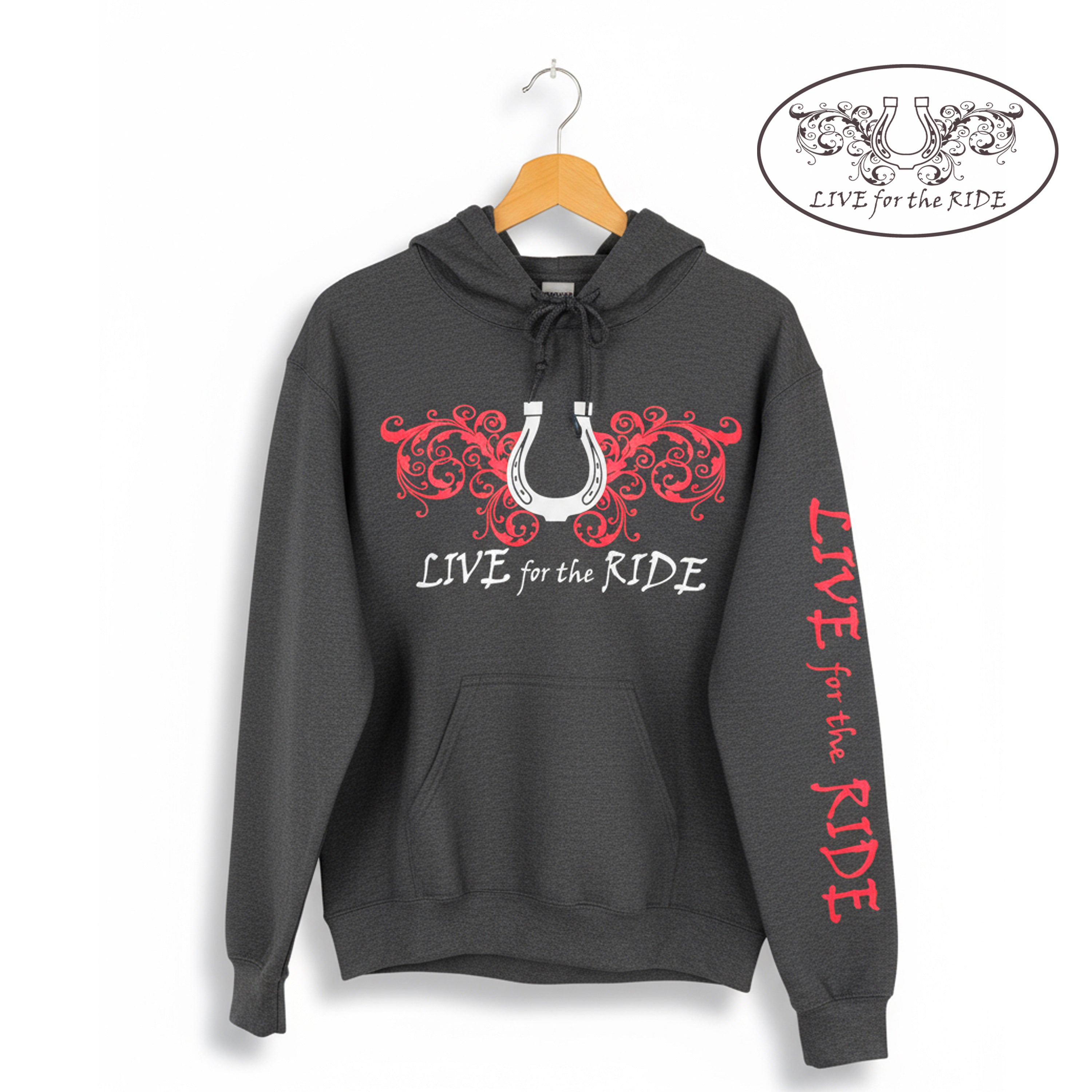 Lucky Horseshoe Hoodie – Live for the Ride