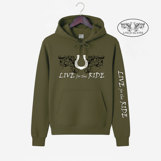 Lucky Horseshoe Hoodie Olive