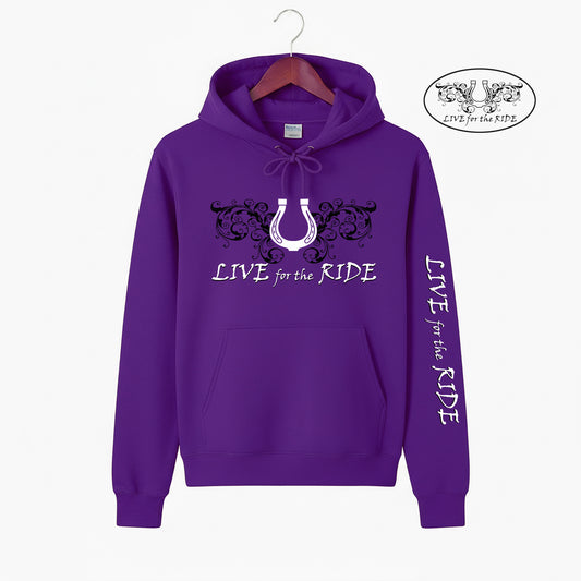 Lucky Horseshoe Hoodie Purple
