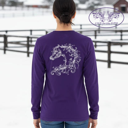 Scroll Horse Long Sleeve Tee