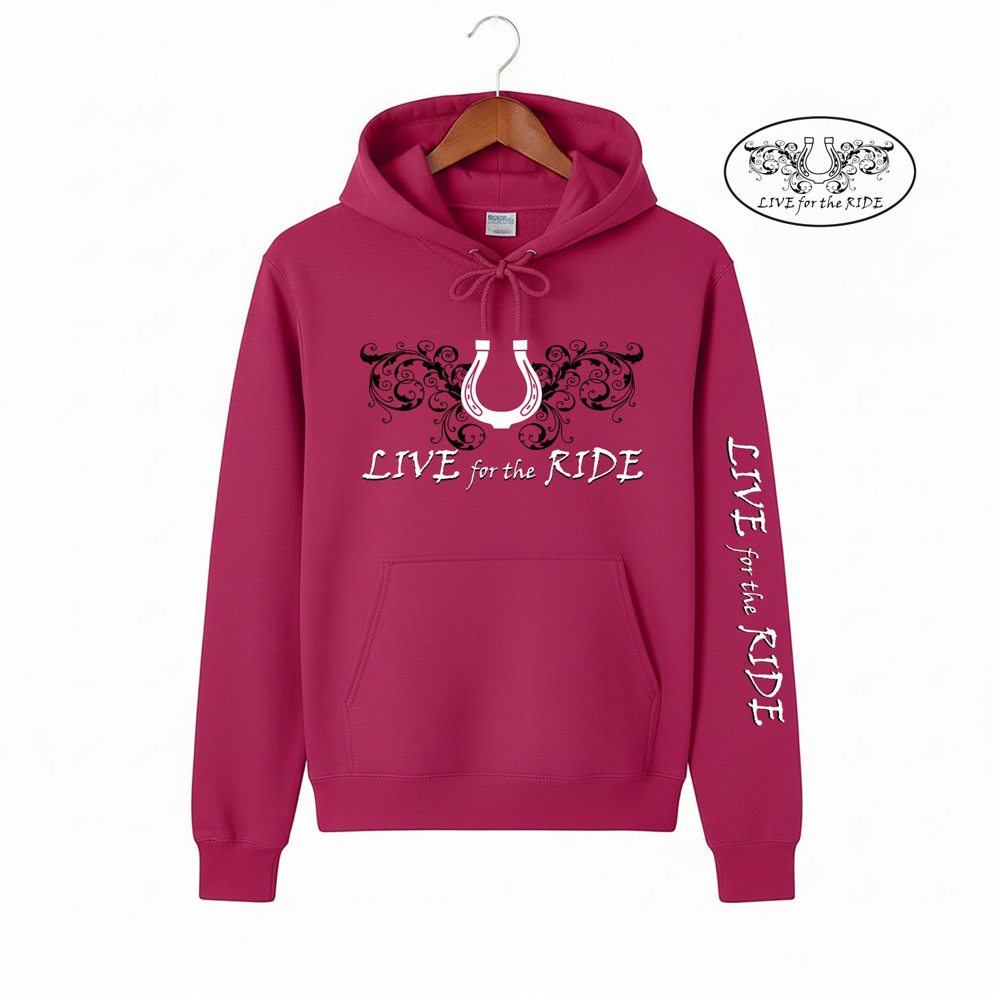 Lucky Horseshoe Hoodie Sangria