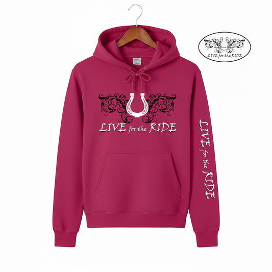 Lucky Horseshoe Hoodie Sangria