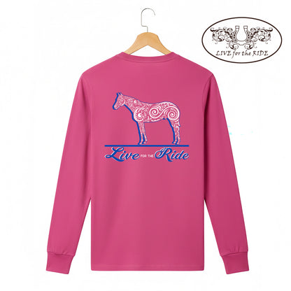 QH Horse Long Sleeve Tee - Sangria