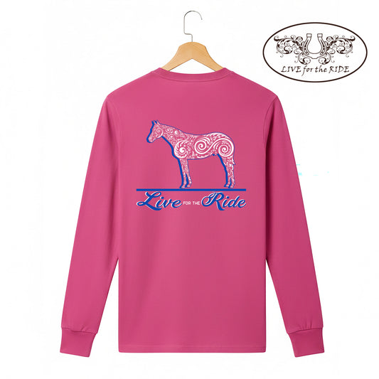 QH Horse Long Sleeve Tee - Sangria