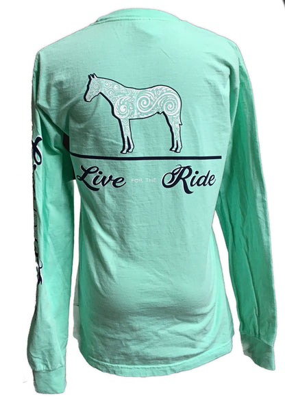Doc's Horse LONG Sleeve T-shirt - Live for the Ride 