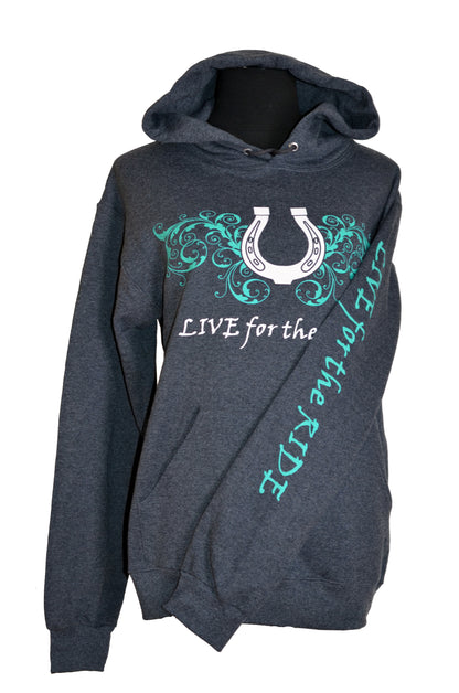 Horseshoe Horse Hoodie - Live for the Ride 