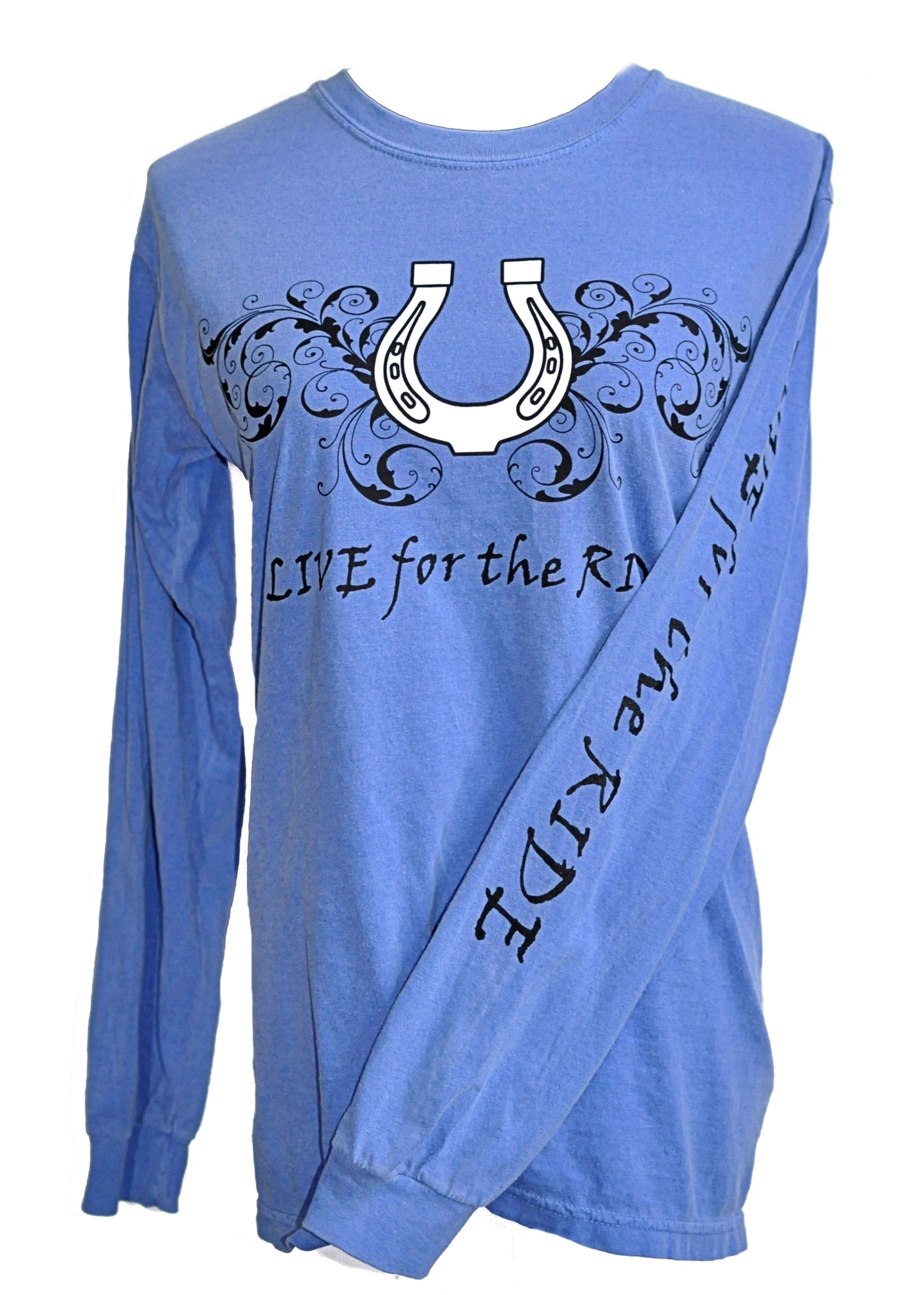 Horseshoe LONG Sleeve T-shirt - Live for the Ride 