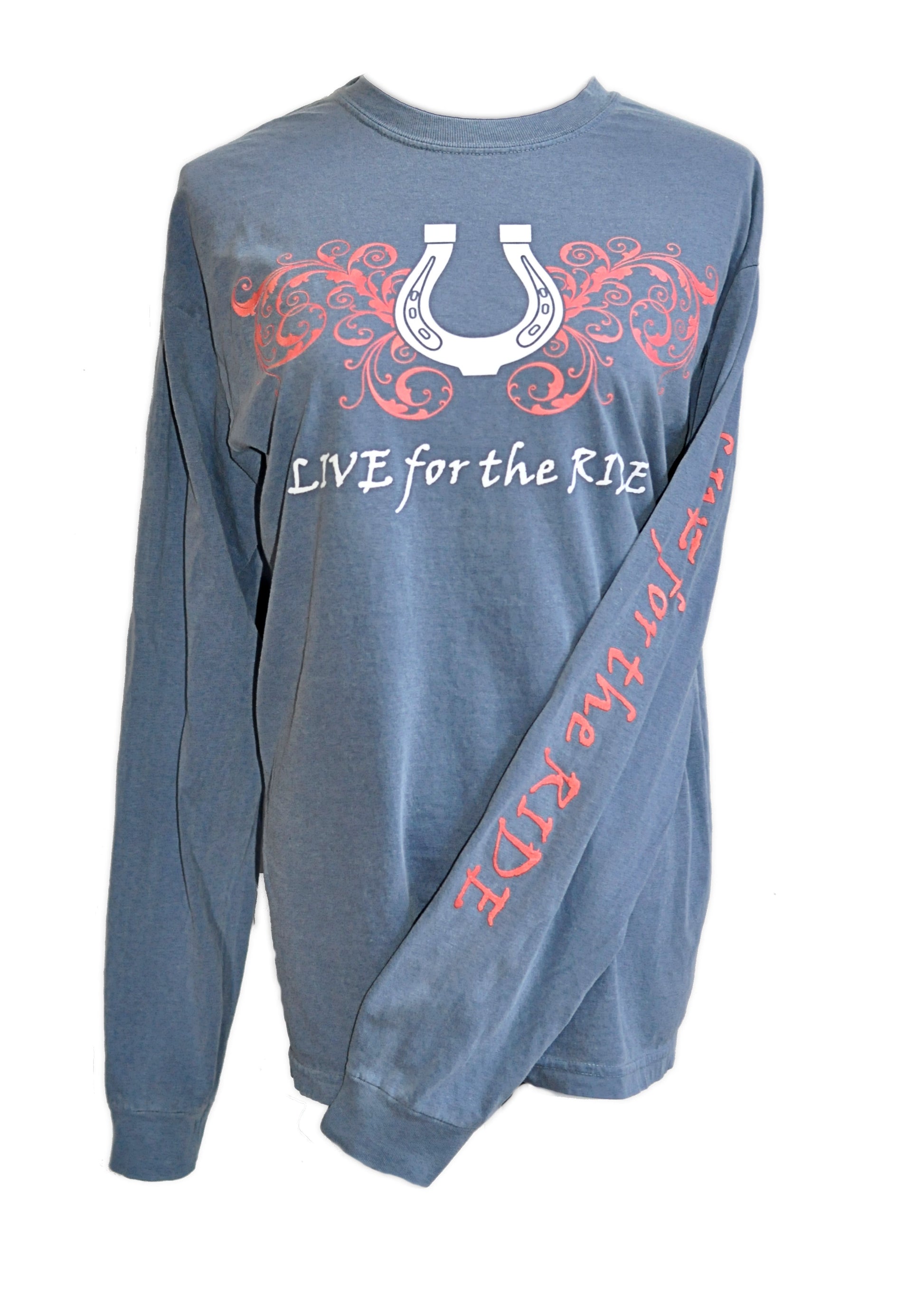 Horseshoe LONG Sleeve T-shirt - Live for the Ride 