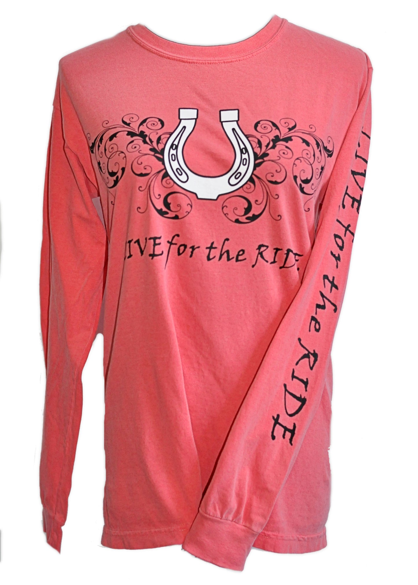 Horseshoe LONG Sleeve T-shirt - Live for the Ride 