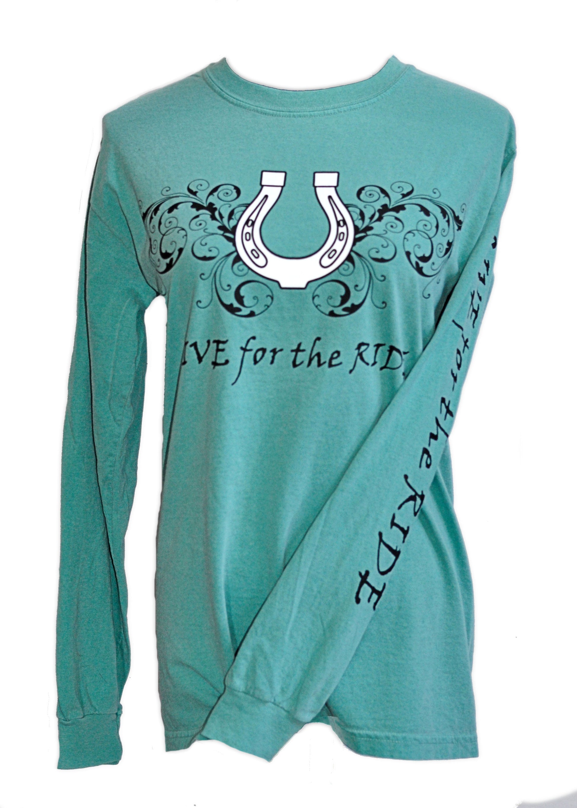 Horseshoe LONG Sleeve T-shirt - Live for the Ride 